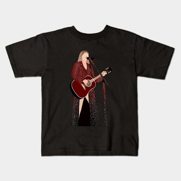 The eras tour red outfit Kids T-Shirt by FunartsbyM